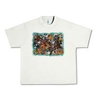 Pistachio bucking bronco rodeo revolver western background Urban Heavy Tee - AdoDesignShop