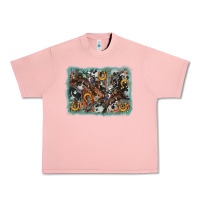 Salmon bucking bronco rodeo revolver western background Urban Heavy Tee - AdoDesignShop