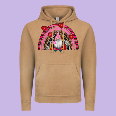 Valentines Day Gnomes Rainbow Vintage Hoodie Designed By Ranaportraitstore