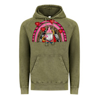 Vintage Olive valentines day gnomes rainbow Vintage Hoodie - RanaPortraitStore
