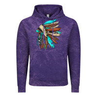 Cloud Purple indian headdress Vintage Hoodie - JahusDesignShop