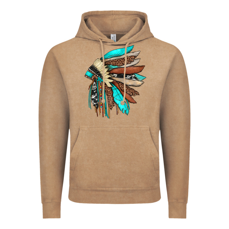 Indian Headdress Vintage Hoodie by JahusDesignShop | Teevron