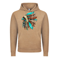 Vintage Coffee indian headdress Vintage Hoodie - JahusDesignShop