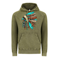 Vintage Olive indian headdress Vintage Hoodie - JahusDesignShop