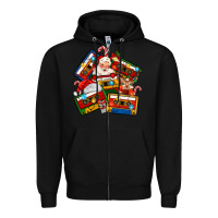 Black christmas cassette tapes Zipper Hoodie - MaliasSmallBusiness