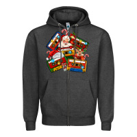 Charcoal Heather christmas cassette tapes Zipper Hoodie - MaliasSmallBusiness