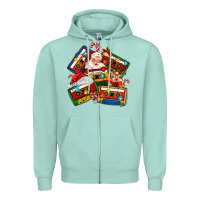 Seafoam christmas cassette tapes Zipper Hoodie - MaliasSmallBusiness