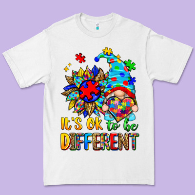 It's Ok To Be Different Autism Gnome Premium Tee Designed By Zillion Design Studio