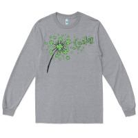 Heather Grey four leaf clover Long Sleeve Tee - MaliasSmallBusiness