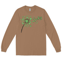 Toasted Coconut four leaf clover Long Sleeve Tee - MaliasSmallBusiness