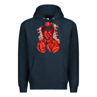 Navy Red ribbon with boxing gloves Premium Hoodie - NancyCooperArtShop
