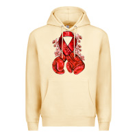 Pina Colada Red ribbon with boxing gloves Premium Hoodie - NancyCooperArtShop