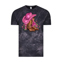 Cloud Black valentines day boots cowgirl hat and roses Vintage Tee - AdoDesignShop