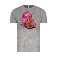 Cloud Rock valentines day boots cowgirl hat and roses Vintage Tee - AdoDesignShop