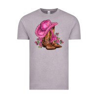 Valentines Day Boots Cowgirl Hat And Roses Vintage Tee | Teevron