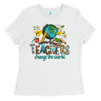 White teachers change the world Ladies Tee - texasbilliewilder