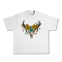 Lunar Rock boho bullskull with sunflower and gemstone Urban Heavy Tee - Artiststas