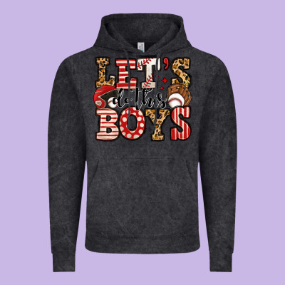 Let's Do This Boys Baseball Vintage Hoodie Designed By Jasminsmagicworld