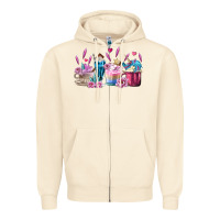 Sandshell Unicorn Coffee Cups Zipper Hoodie - MaliasSmallBusiness