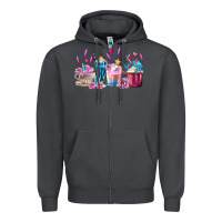Smoke Unicorn Coffee Cups Zipper Hoodie - MaliasSmallBusiness
