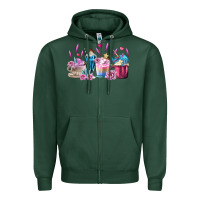Sports Green Unicorn Coffee Cups Zipper Hoodie - MaliasSmallBusiness