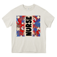 Cream american nurse Heavy Core Tee - Zillion Design Studio