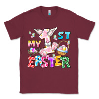 Burgundy My 1st Easter Classic Tee - CowhideDigitalArt