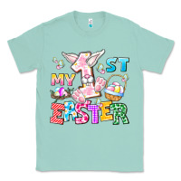 Seafoam My 1st Easter Classic Tee - CowhideDigitalArt