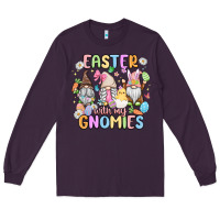 Plum easter  with my gnomies Long Sleeve Tee - MaliasSmallBusiness
