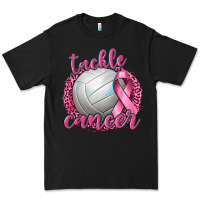 Black Tackle Cancer Volleyball Premium Tee - texasbilliewilder