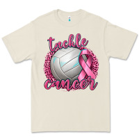 Bone Tackle Cancer Volleyball Premium Tee - texasbilliewilder