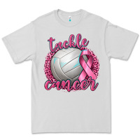 Dove Grey Tackle Cancer Volleyball Premium Tee - texasbilliewilder