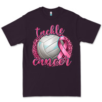 Plum Tackle Cancer Volleyball Premium Tee - texasbilliewilder