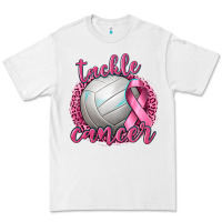White Tackle Cancer Volleyball Premium Tee - texasbilliewilder