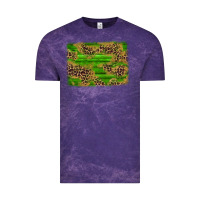 Cloud Purple western leopard distressed background Vintage Tee - AdoDesignShop