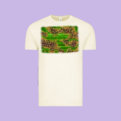 Western Leopard Distressed Background Vintage Tee Designed By Adodesignshop