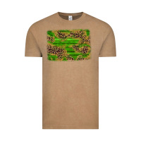 Vintage Coffee western leopard distressed background Vintage Tee - AdoDesignShop
