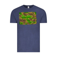 Vintage Denim western leopard distressed background Vintage Tee - AdoDesignShop