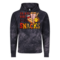 Cloud Black i'm just here for the snacks softball Vintage Hoodie - Jasminsmagicworld