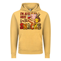 Vintage Mustard i'm just here for the snacks softball Vintage Hoodie - Jasminsmagicworld