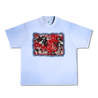 Grape Ice bandana cowhide denim background Urban Heavy Tee - AdoDesignShop
