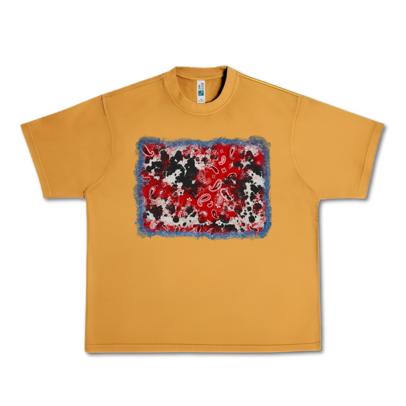 Bandana Cowhide Denim Background Urban Heavy Tee by AdoDesignShop | Teevron