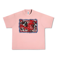 Salmon bandana cowhide denim background Urban Heavy Tee - AdoDesignShop