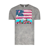 Cloud Rock american flag and teeth with flowers Vintage Tee - AdoDesignShop