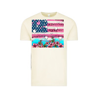 Vintage Arctic american flag and teeth with flowers Vintage Tee - AdoDesignShop