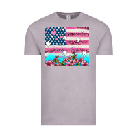 Vintage Zinc american flag and teeth with flowers Vintage Tee - AdoDesignShop
