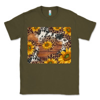 Army Green sunflowers cowhide leopard mousepad Classic Tee - Jasminsmagicworld