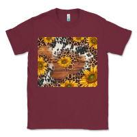 Burgundy sunflowers cowhide leopard mousepad Classic Tee - Jasminsmagicworld