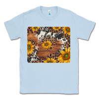 Dusty Blue sunflowers cowhide leopard mousepad Classic Tee - Jasminsmagicworld