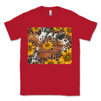 Red sunflowers cowhide leopard mousepad Classic Tee - Jasminsmagicworld